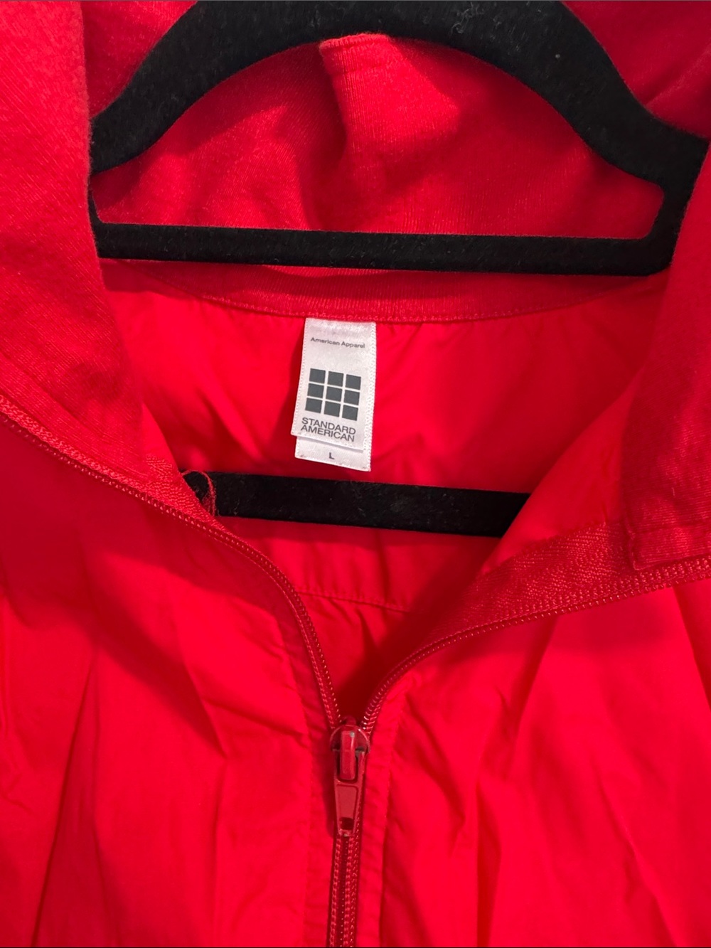 American Apparel Bright Red Zip-Up Jacket